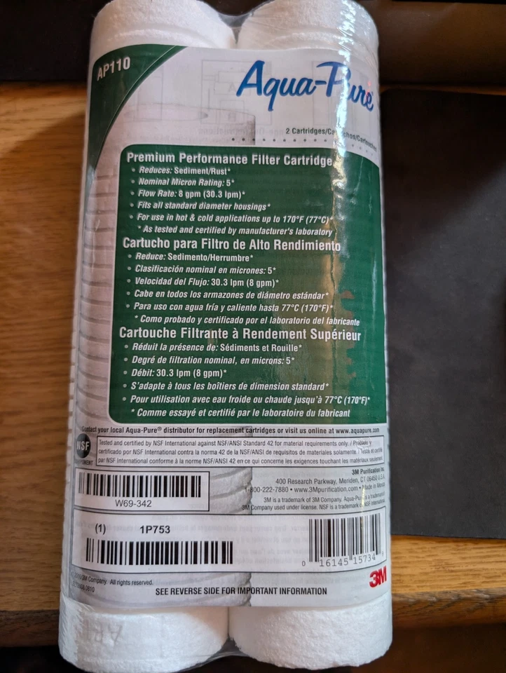 Cartucho de filtro 3M Aqua-Pure Premium Performance paquete de 2  (AP110) Foto 1 de 1