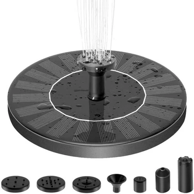 Solarbrunnen Springbrunnen Vogelbad Teichpumpe Wasserspiel Garten Wasserfontäne - Bild 1 von 2