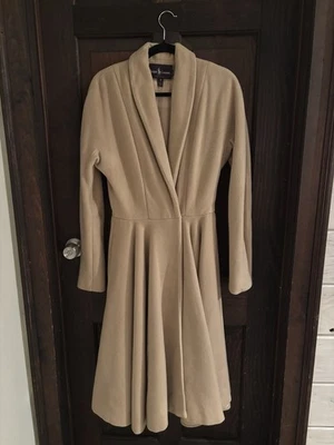 VTG Ralph Lauren Purple Label Tan 100% Cashmere Womens Trench Coat Womens Sz 8 - Image 1 of 4