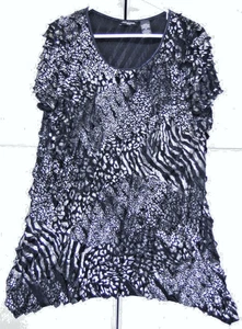 Notations Damenbluse Größe 2XL schwarz ärmellos geblümt - getragen - Bild 1 von 9