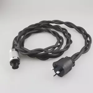 Audiophile AC HiFi Audio Mains Power Cable Cord 5N OCC Silver Core UK IEC Plug - Picture 1 of 7