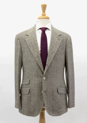 NUEVO CON ETIQUETAS $5495 Abrigo deportivo Brunello Cucinelli para hombre lana de cachemir espiga 50/40 A252 Foto 1 de 4