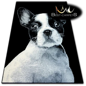 ORIGINAL ANIMAL CARPETS 'FLASH' FRENCH BULLDOG black white CHEAP Rugs Carpet - Picture 1 of 6
