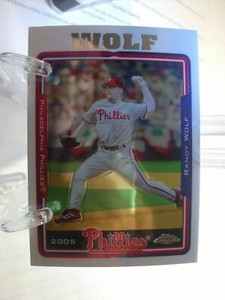 2005 Topps Chrome Baseball Card   #11 Randy Wolf   (87385)