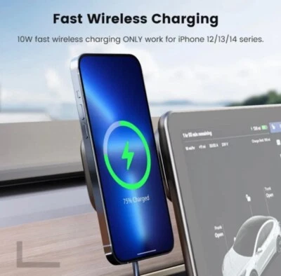 Fast Charging Wireless Car Charger Mount, Magnetic foldable car phone charger - Image 1 of 4