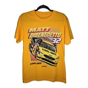 Nascar Matt Dibenedetto Signed Autographed Racing T Shirt 32 Can-Am Yellow Sz S - Picture 1 of 11