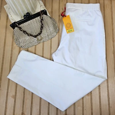 NWT Ruby Rd Womens Size 16 White Tapered Leg Comfort Waist Pants Stretch RP $54 - Image 1 of 4
