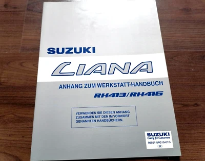 SUZUKI LIANA RH413 / RH416 Update 2002 WERKSTATTHANDBUCH - Bild 1 von 4