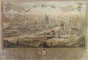 Etching Gravure Acquaforte Bulino FIRENZE 1700 LEOPOLD JOHANN CHRISTIAN - Foto 1 di 6