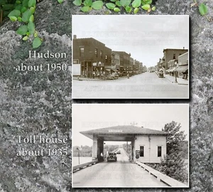 Hudson Wisconsin WI Main Street downtown 1940 La Farge toll house 1930 photo lot - Picture 1 of 3