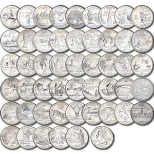 50 Coin Uncirculated Statehood Quarter Set - Littleton Item ST3500 - Picture 1 of 3