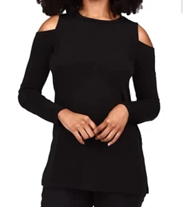 Michael Michael Kors Cold-Shoulder Top, Black. Size Small, $68 - Picture 1 of 7