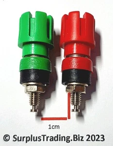 4mm Résistant Prise - Paquet De 2 - Rouge et Vert - Picture 1 of 4