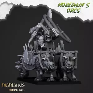 Highland Miniatures Orc Chariot - 3D Printed - Picture 1 of 1