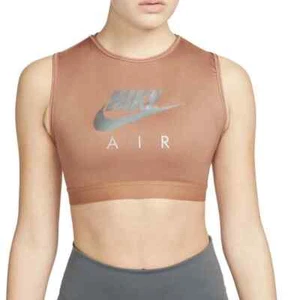 Nike Damen Air Dri-Fit Swoosh Sport BH DM0643-215 Mineral Brown Größe X-Large - Bild 1 von 12