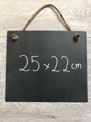 Handmade Natural Slate Chalkboard Large Message Memo Shabby Chic Wedding - Image 1 of 4