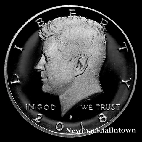 2018 S Kennedy Half Dollar Silver Mint Proof ~ Coin from Silver Proof Set Cover