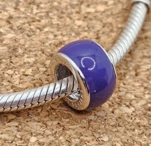 Authentic 925 Sterling Silver Purple Spacer European Charm Bead - Picture 1 of 3