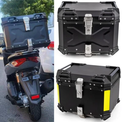 Black 45L/56L Motorcycle Top Case Box Waterproof Luggage Scooter Trunk Storage - Изображение 1 из 4