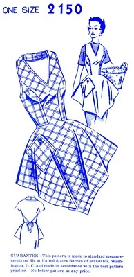 HALTER APRON Pattern Un-Printed 1940's Mail Order 2150 - Image 1 of 4