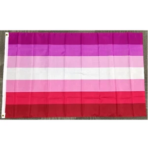 3x5 Lesbian Waterproof Flag LGBT Gay Pride Outdoor Banner Rainbow Polyester New - Picture 1 of 5