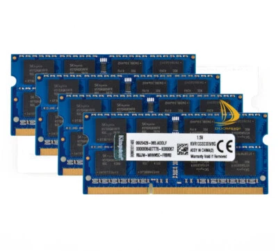 Kingston 4x 8GB DDR3 1333mhz 2RX8 PC3-10600S 204pin SODIMM Laptop Memory RAM - Image 1 of 4