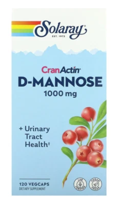Solaray D-Mannose CranActin Urinary Tract Health 120 VegCaps  Dmannose D Mannose - Image 1 of 3