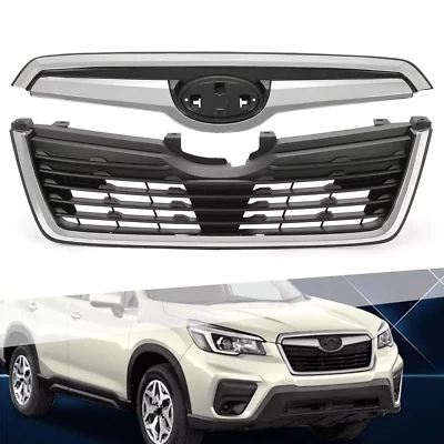Para Subaru Forester 2019 2020 2021 con parrilla de parachoques delantera cromada Foto 1 de 4