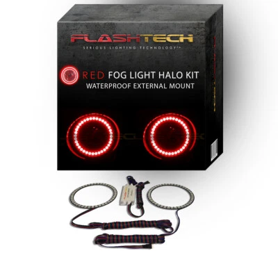 Red Waterproof LED Fog Light Halo kit for 2006-2009 Chrysler Pacifica Fog Lights - Image 1 of 2