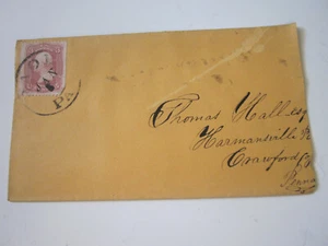 1860er Jahre US Postgeschichte CANCEL RAOL? PA BEZUG 3C WASHINGTON #65 - Bild 1 von 3