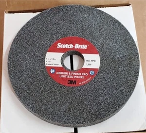 3M Scotch Brite Deburr & Finish Pro Deburring Wheel 6C Med 6” x 1/2” x 1” - Picture 1 of 4