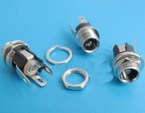 Enchufe jack de montaje en panel de alimentación de CC de metal de 10 piezas de 5,5 mm X 2,5 mm  - Imagen 1 de 1