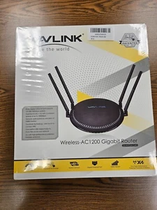 WiFi Router AC1200, WAVLINK Smart Router Dual Band 5Ghz+2.4Ghz, Full 4 Gigabit E - Picture 1 of 4