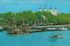 London - View across the Thames of the White Tower in the Fortress - 1975