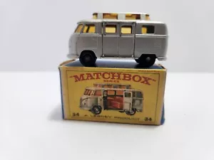 VINTAGE Matchbox Lesney # 34 Volkswagen Camper High Roof With Original Box - Picture 1 of 12