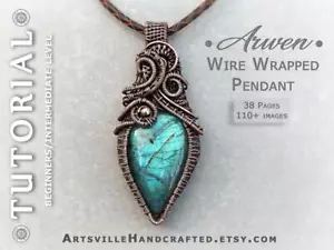 Wire Wrapping Weaving Book Weave Wrap Tutorial Jewelry Making Wrapped Pendant In - Picture 1 of 6
