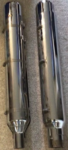 Harley Davidson Touring M8 Cobra Neighbor Haters Chrome Slip On 6109 Pair - Picture 1 of 12