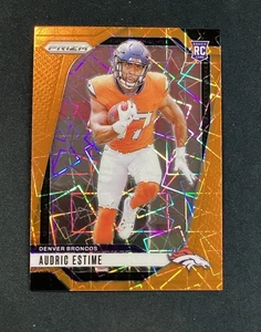 2024 Panini Prizm Audric Estime Orange Lazer Prizm Rookie RC #306 Denver Broncos - Picture 1 of 2