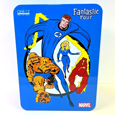 Juego de figuras de acción Mezco ONE:12 Collective Marvel FANTASTIC FOUR caja de acero • NUEVO Foto 1 de 4