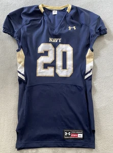 Camiseta ajustada Under Armour de fútbol azul marino XL azul marino dorado #20 corte jugador - Imagen 1 de 10
