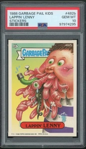 Topps Garbage Pail Kids 12th Series #482b Lappin' Lenny PSA 10 GEM MINT Os12 - Bild 1 von 2