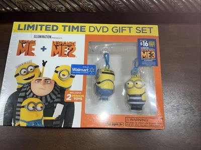 Despicable Me + Despicable Me 2 Limited Edition DVD Gift Set with 2 Minion Toys - Image 1 of 2