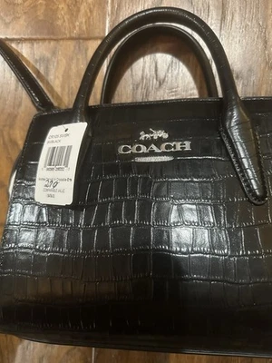 Bolso Bandolera COACH Andrea en Cuero Repujado de Cocodrilo CR105 Negro Foto 1 de 4