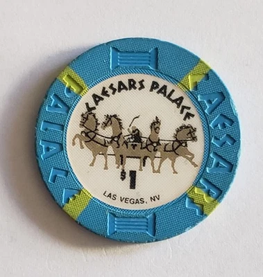 1,00 Chip Caesar's Palace Vegas Nevada Foto 1 de 2
