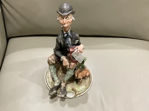 Giuseppe Cappe Capidimonte alte Orgelmühle mit Dackel Porzellan Figur Vintage - Bild 1 von 11