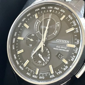 CITIZEN Men Analog Eco-Drive Casual Watch Classic Dress Black Dial Waterproof Ro - Picture 1 of 24