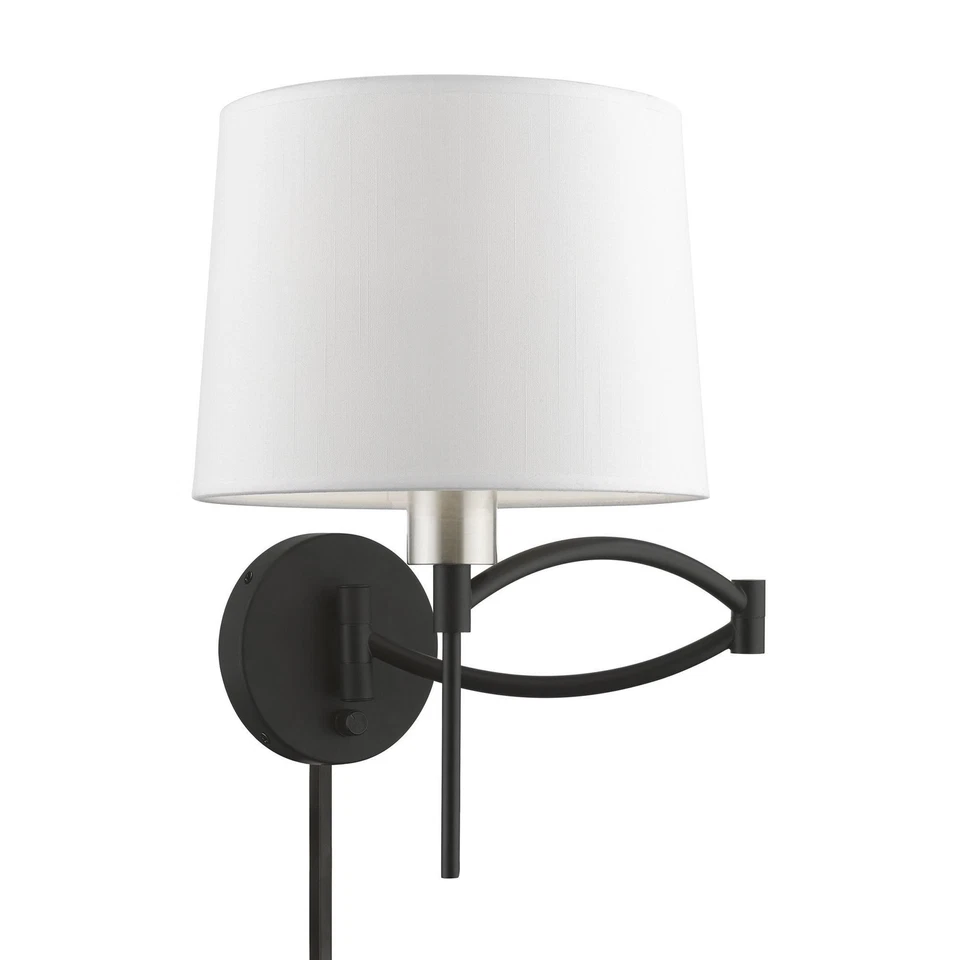1 Light Swing Arm Wall Sconce In RefinedModern Style-15 Inches Tall and 11 - Image 1 of 1