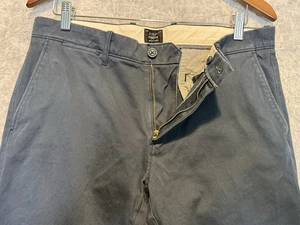 J.Crew Mens Straight-fit Flex Chino Pants 32x32 Navy Blue Cotton Blend - Picture 1 of 7