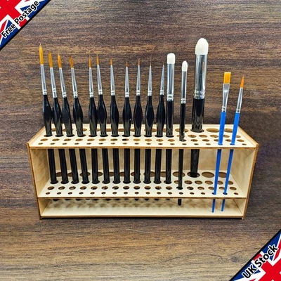 SQUIRREL WIZARD Artists Art Paint Brush/Pencil/Pen Holder Stand Upright Organizer Rack 67 Holes