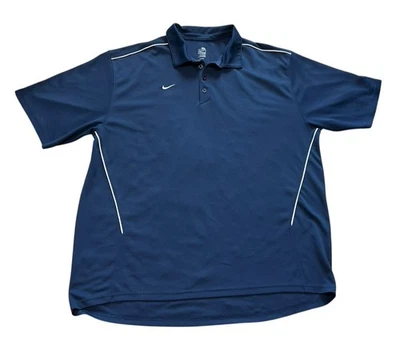 NIKE Dri Fit Para hombres XXL 2XL Azul Marino Polo Equipo Camisa Manga Corta Foto 1 de 4
